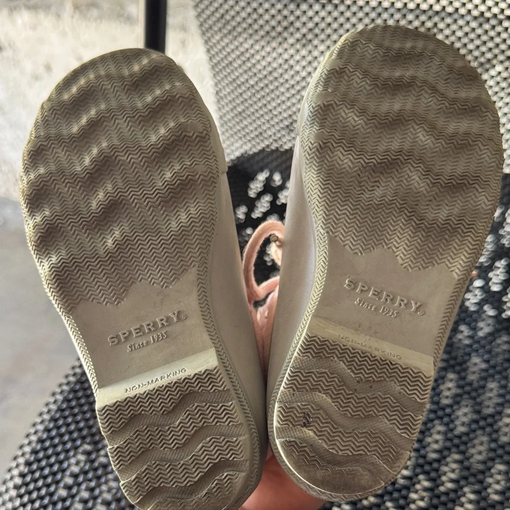 Sperry Kids Pink and Cream Boots